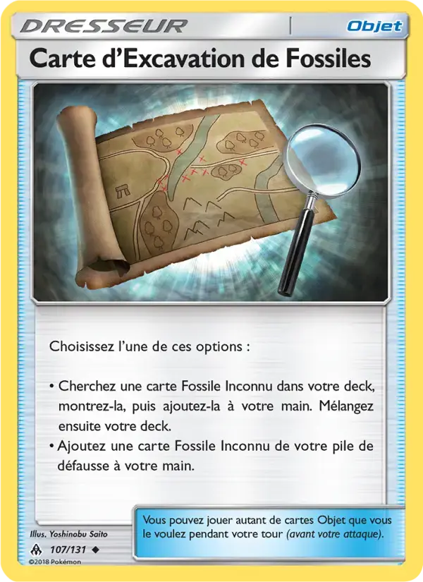 Carte Pokémon Carte d’Excavation de Fossiles #107 — Lumière Interdite