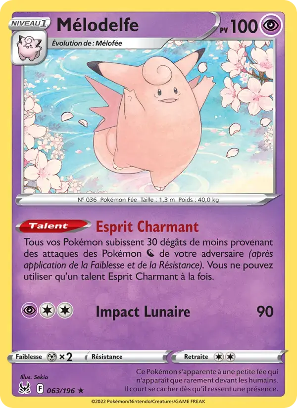 Carte Pokémon Mélodelfe #063 — Origine Perdue