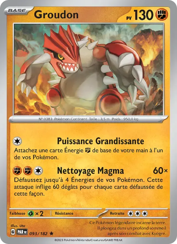 Carte Pokémon Groudon #093 — Faille Paradoxe