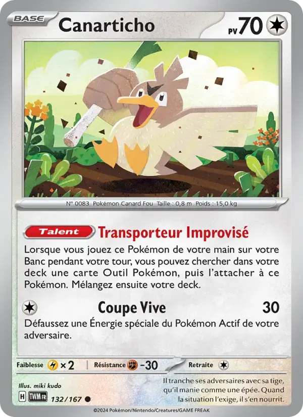 Carte Pokémon Canarticho #132 — Mascarade Crépusculaire