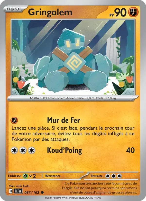 Carte Pokémon Gringolem #087 — Forces Temporelles