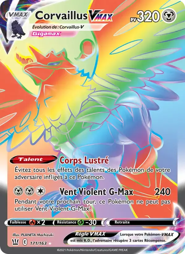 Carte Pokémon Corvaillus VMAX #171 — Styles de Combat