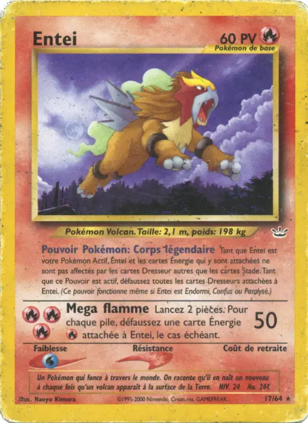 Carte Pokémon Entei #17 — Neo Revelation