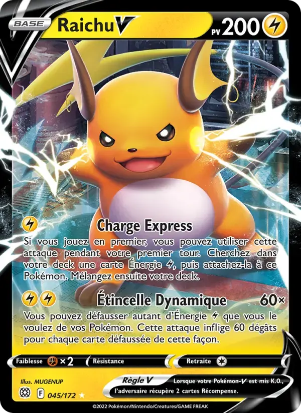 Carte Pokémon Raichu V #045 — Stars Étincelantes