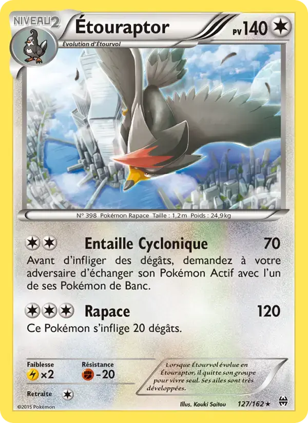 Carte Pokémon Étouraptor #127 — Impulsion Turbo
