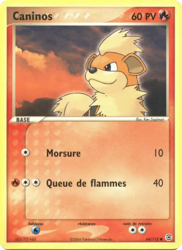 Carte Pokémon Caninos #64 — Rouge Feu & Vert Feuille