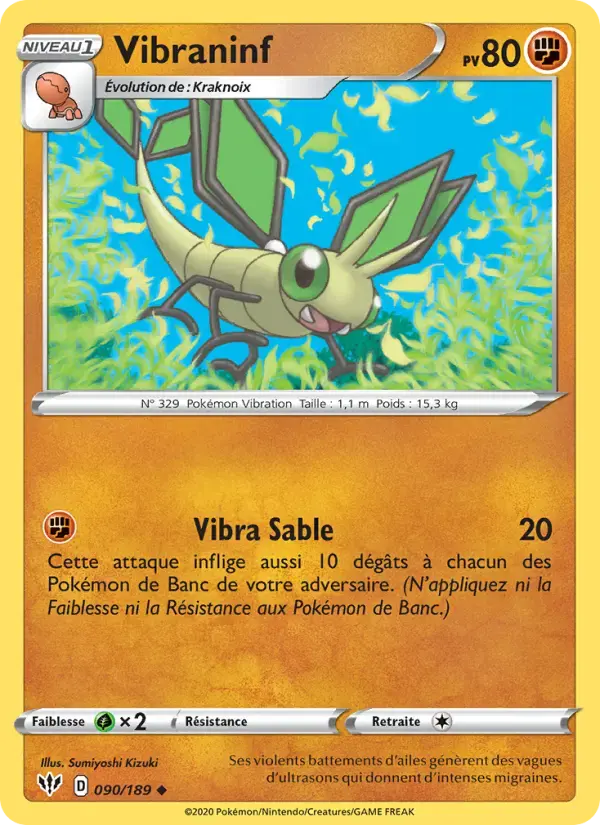 Carte Pokémon Vibraninf #90 — Ténèbres Embrasées