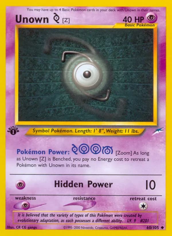Unown [Z] #60 — Neo Destiny