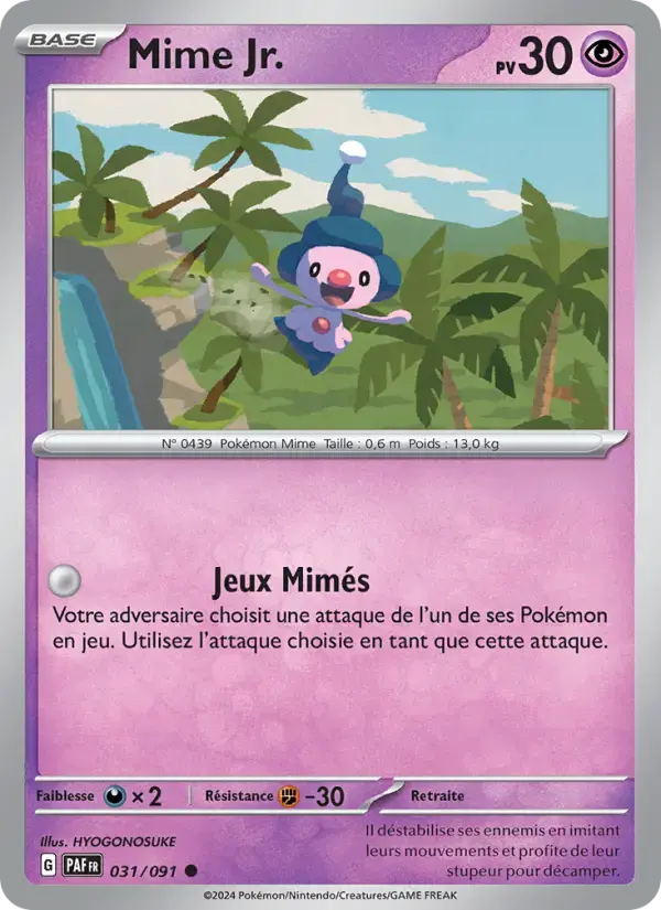 Carte Pokémon Mime Jr. #031 — Destinées de Paldea