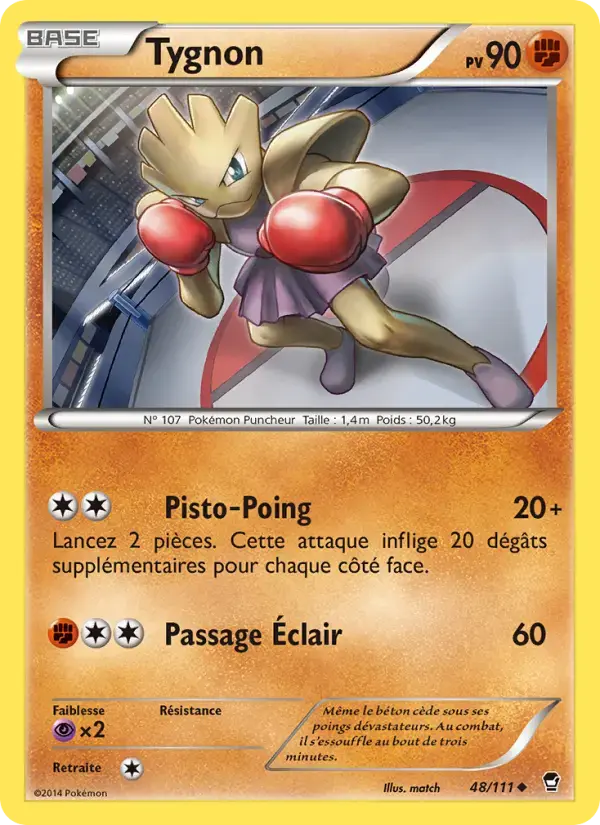 Carte Pokémon Tygnon #48 — Poings Furieux