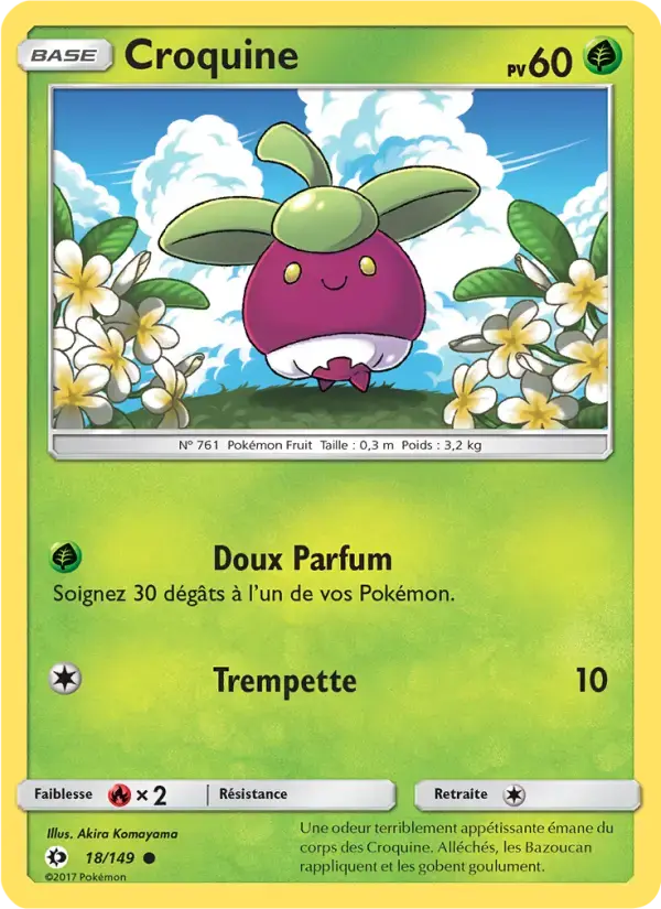 Carte Pokémon Croquine #18 — Soleil et Lune