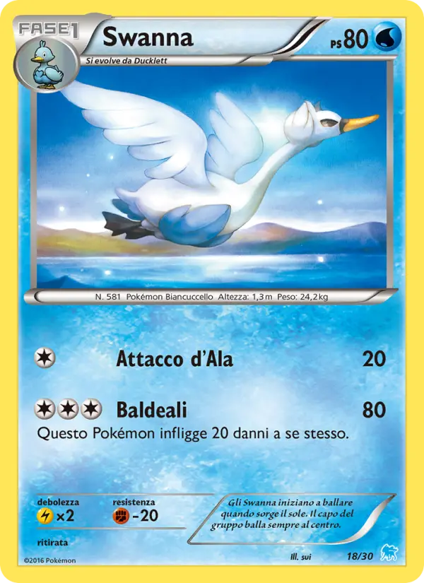 Carte Pokémon Lakmécygne #18 — Kit du Dresseur XY (Suicune)