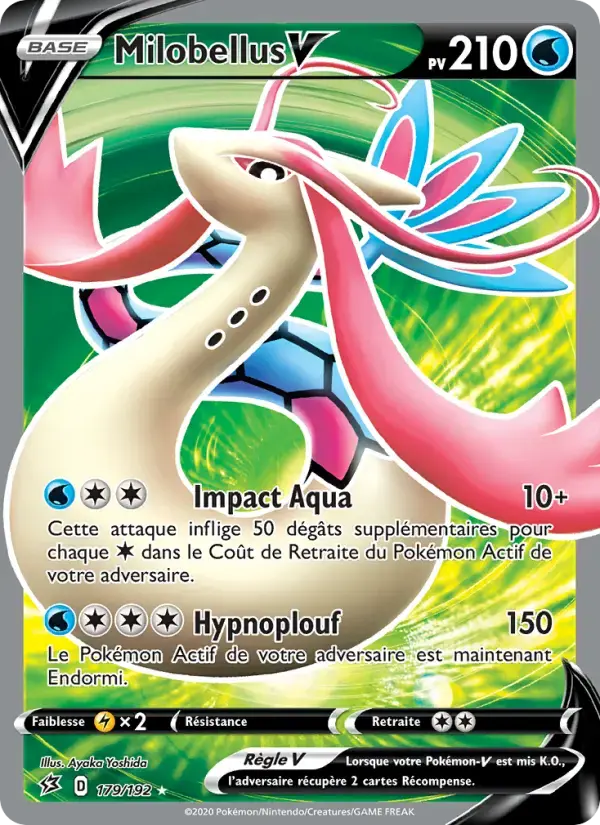 Carte Pokémon Milobellus V #179 — Clash des Rebelles