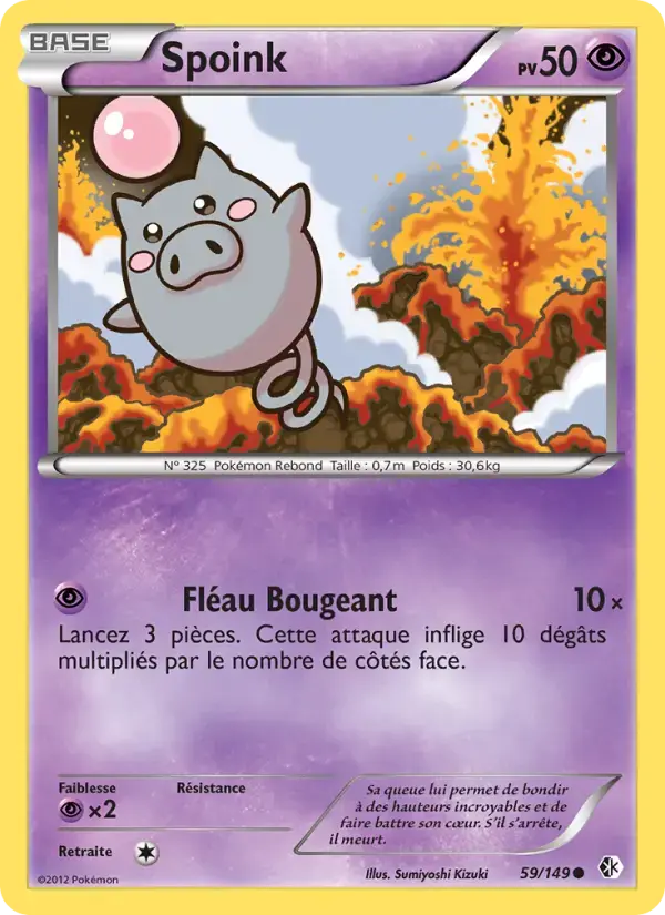 Carte Pokémon Spoink #59 — Frontières Franchies