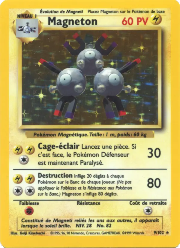 Carte Pokémon Magneton #9 — Set de Base