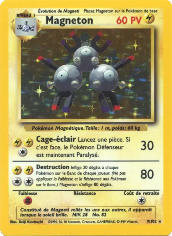 Carte Pokémon Magneton #9 — Set de Base
