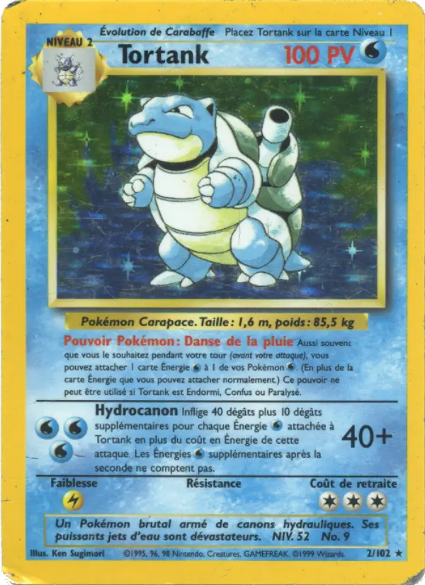 Carte Pokémon Tortank #2 — Set de Base