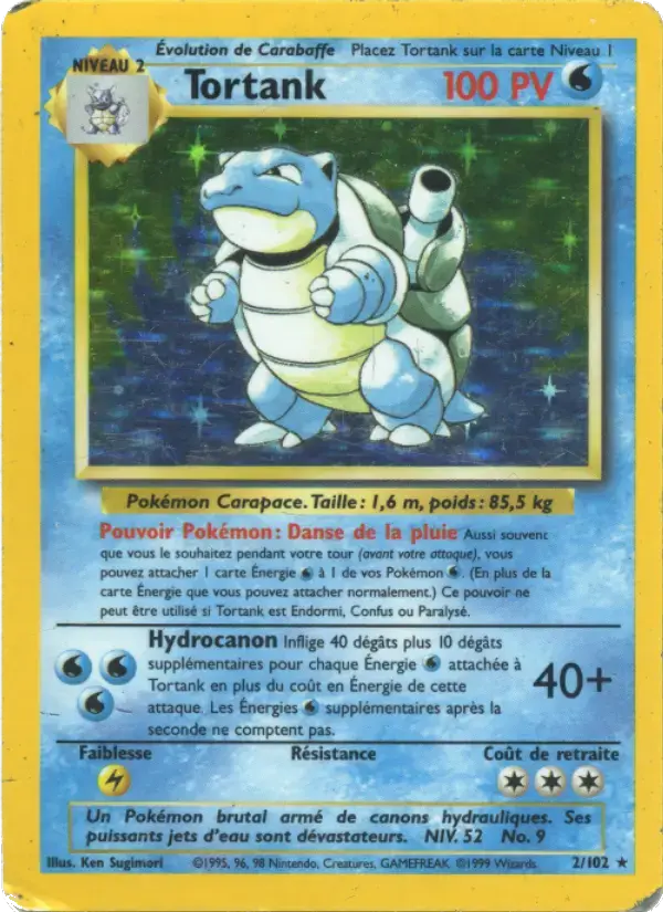 Carte Pokémon Tortank #2 — Set de Base