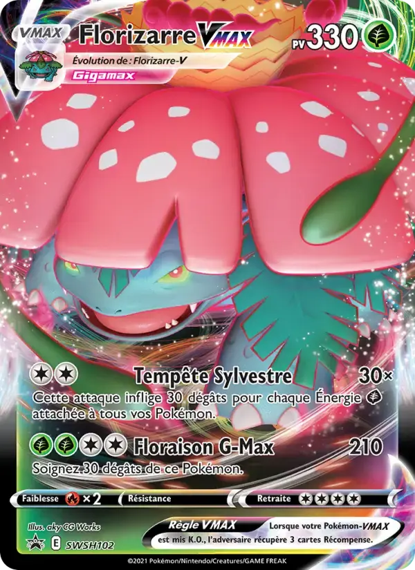 Carte Pokémon Florizarre VMAX #SWSH102 — Promos Épée et Bouclier
