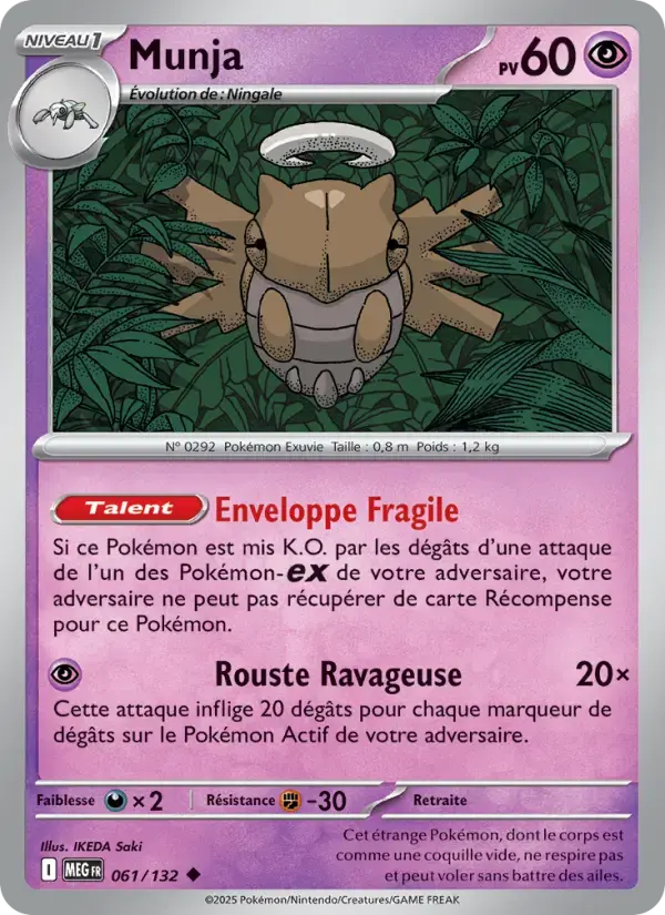 Carte Pokémon Munja #061 — Méga-Évolution