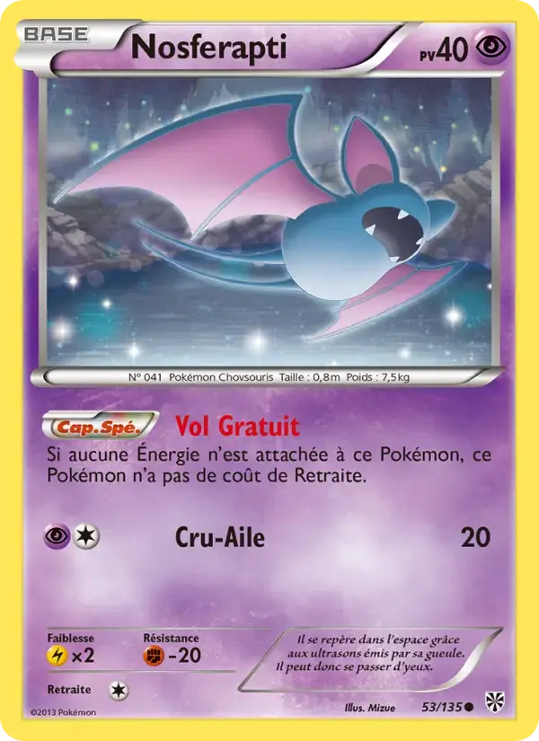 Carte Pokémon Nosferapti #53 — Tempête Plasma