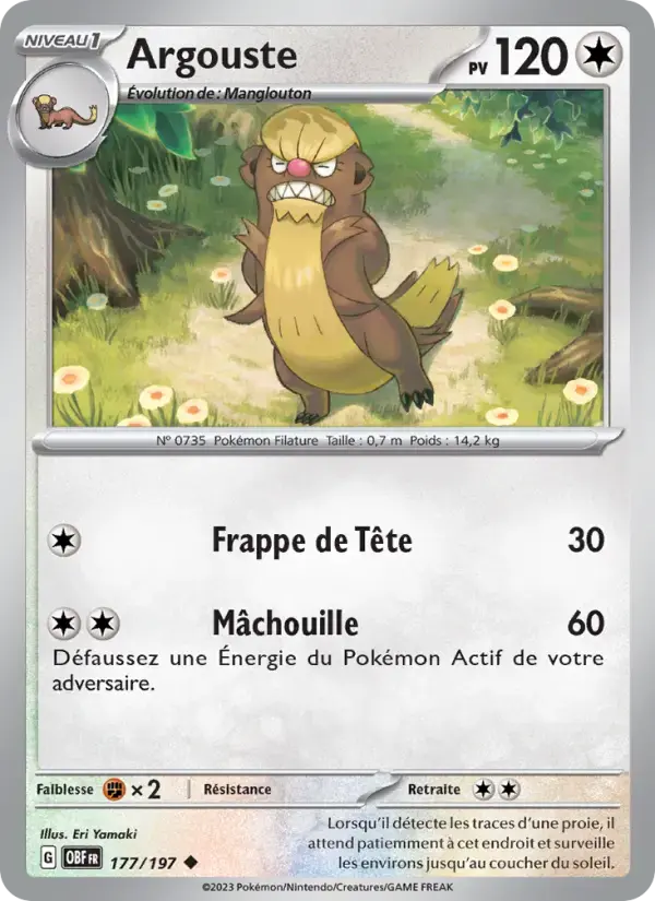 Carte Pokémon Argouste #177 — Flammes Obsidiennes