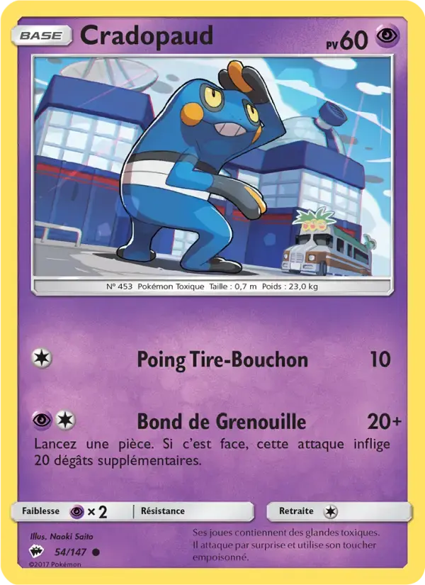 Carte Pokémon Cradopaud #54 — Ombres Ardentes