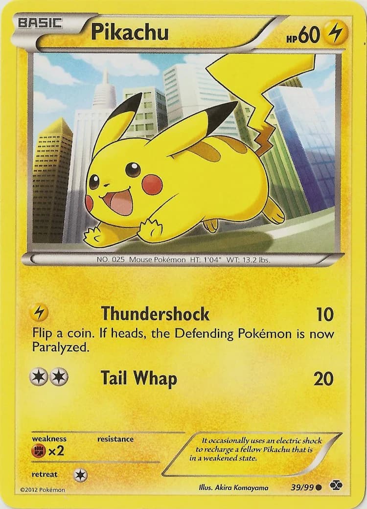 Carte Pokémon Pikachu #5 — 2013 Promo McDonald's