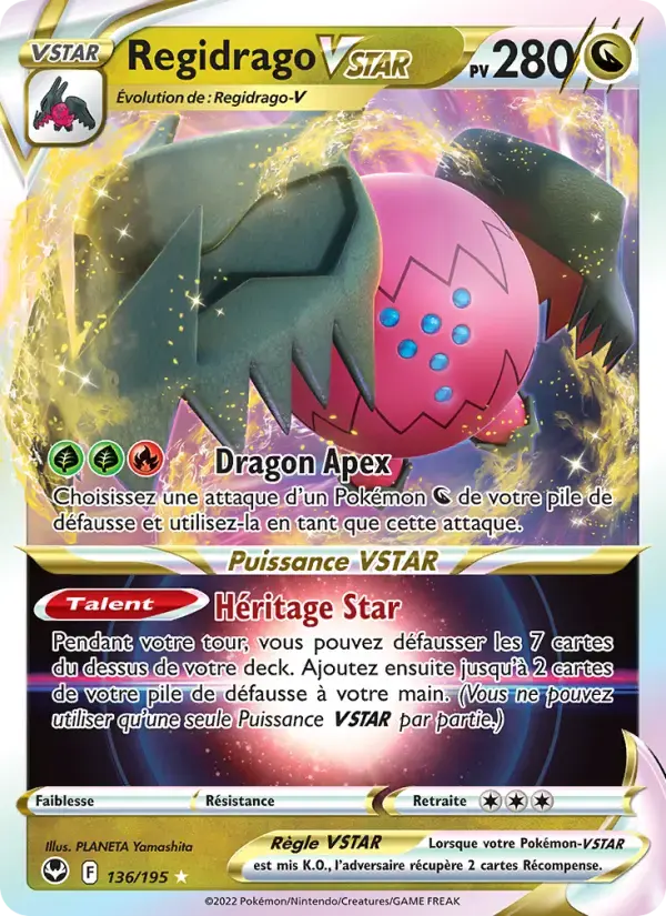 Carte Pokémon Regidrago VSTAR #136 — Tempête Argentée