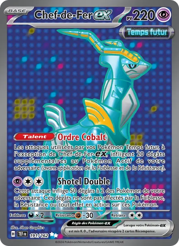 Carte Pokémon Chef-de-Fer-ex #191 — Forces Temporelles