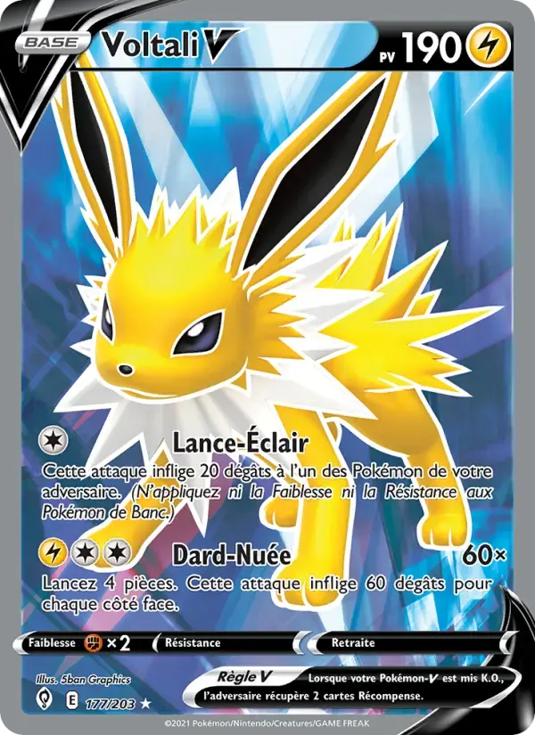 Carte Pokémon Voltali V #177 — Évolution Céleste