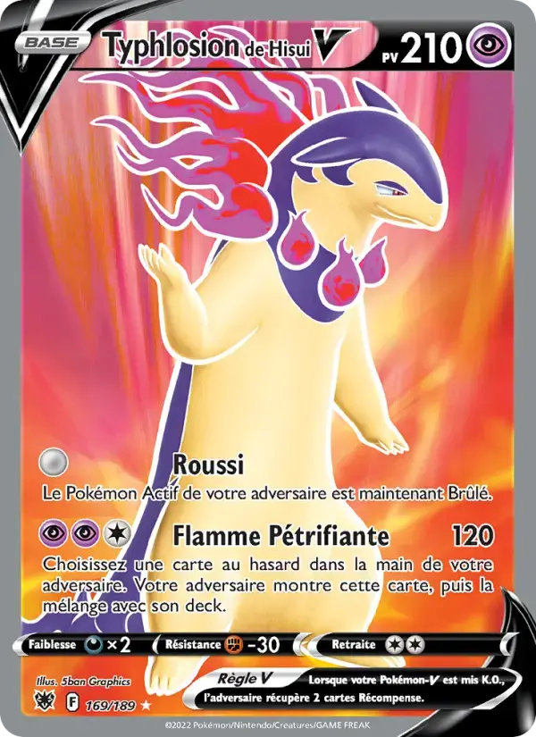 Carte Pokémon Typhlosion de Hisui V #169 — Astres Radieux