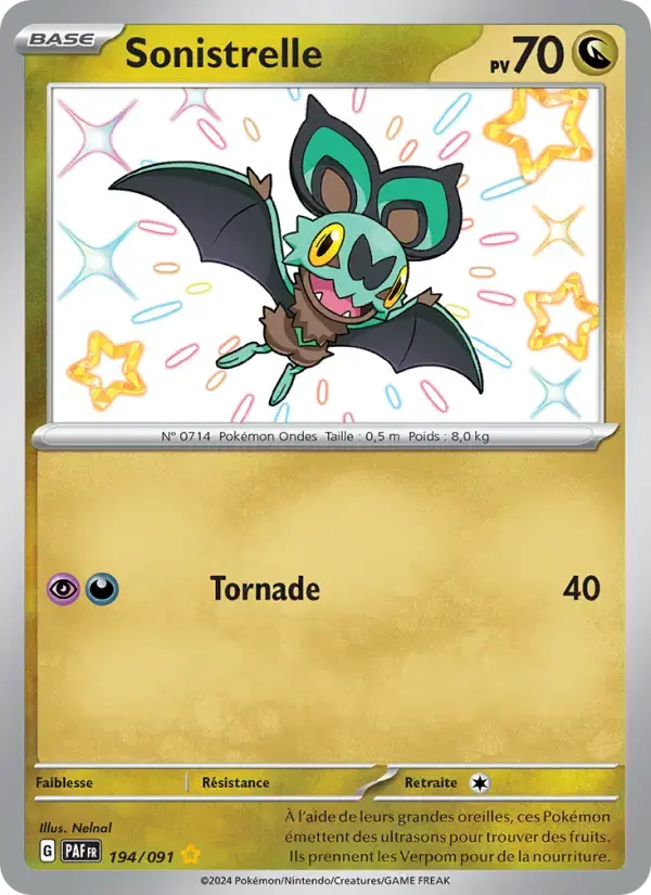 Carte Pokémon Sonistrelle #194 — Destinées de Paldea