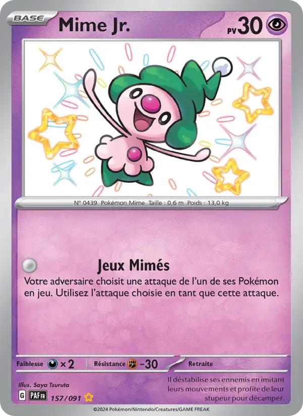 Carte Pokémon Mime Jr. #157 — Destinées de Paldea