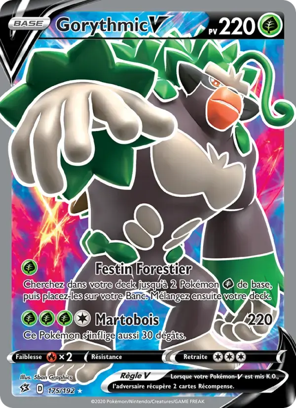 Carte Pokémon Gorythmic V #175 — Clash des Rebelles