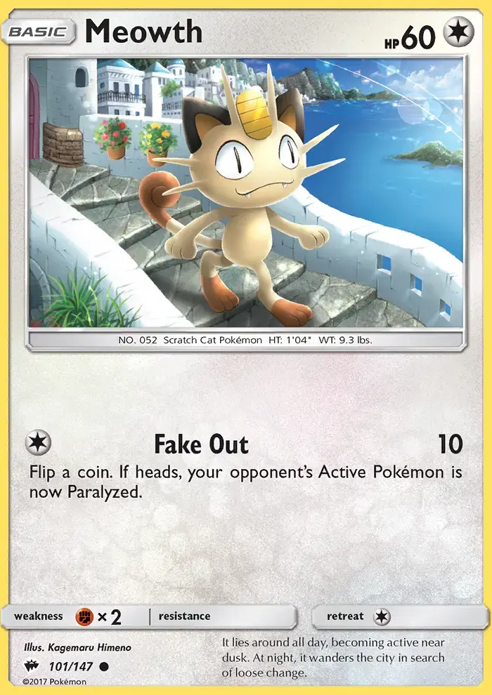 Meowth #101 — Burning Shadows