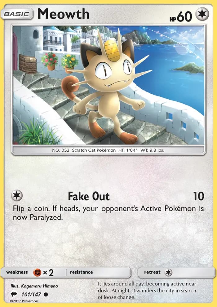 Meowth #101 — Burning Shadows