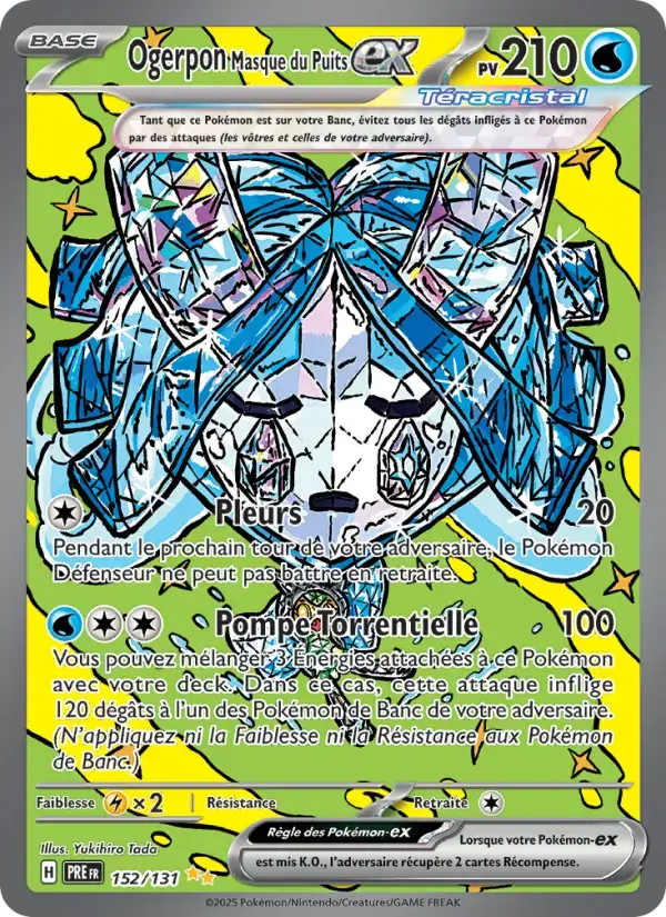 Carte Pokémon Ogerpon Masque du Puits-ex #152 — Évolutions Prismatiques