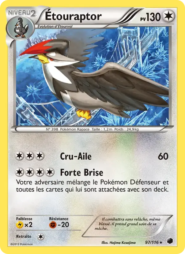 Carte Pokémon Étouraptor #97 — Glaciation Plasma
