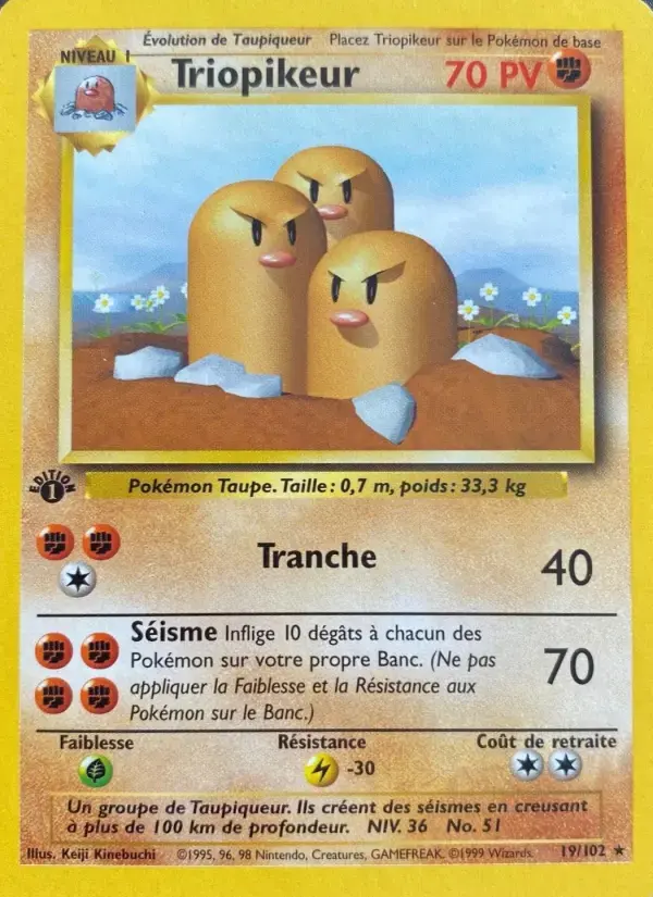 Carte Pokémon Triopikeur #19 — Set de Base