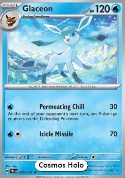 Glaceon #025 Cosmos Holo — Prismatic Evolutions