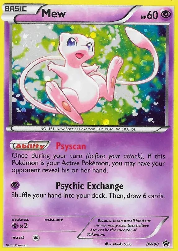 Carte Pokémon Mew #BW98 — Promos Noir et Blanc