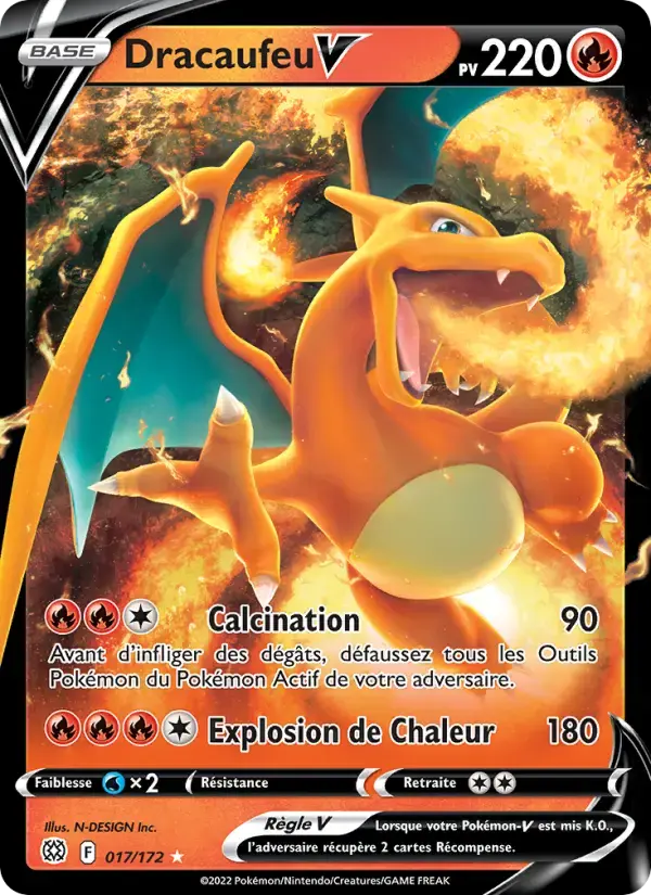 Carte Pokémon Dracaufeu V #017 — Stars Étincelantes