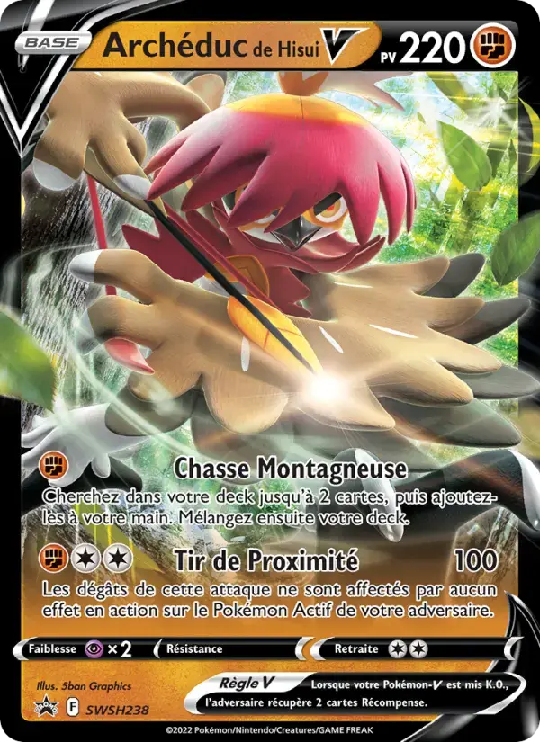 Carte Pokémon Archéduc de Hisui V #SWSH238 — Promos Épée et Bouclier
