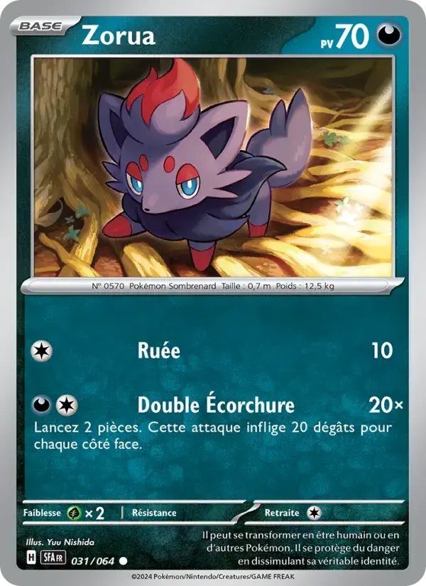 Carte Pokémon Zorua #031 — Fable Nébuleuse