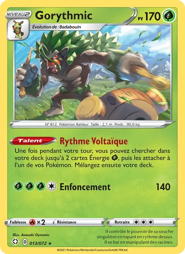Carte Pokémon Gorythmic #13 — Destinées Radieuses