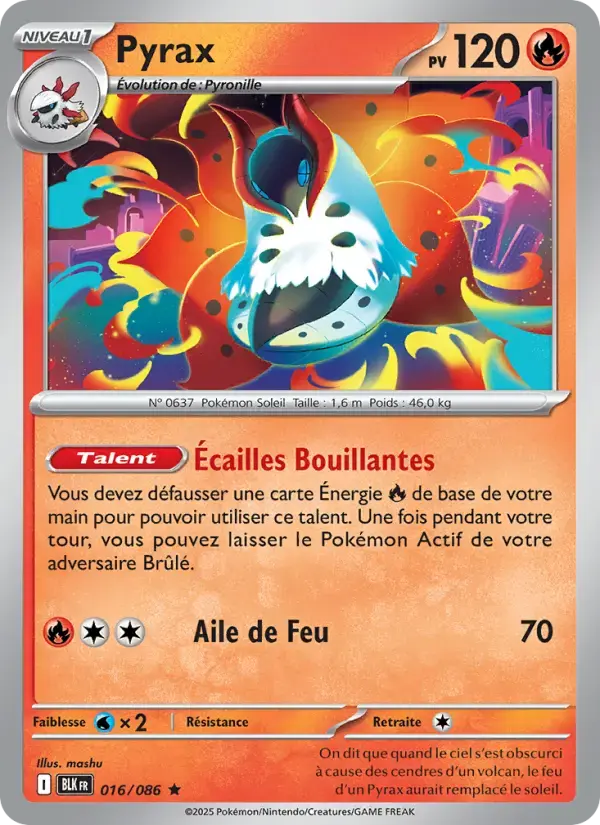 Carte Pokémon Pyrax #016 — Foudre Noire