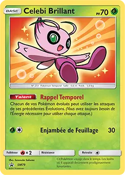 Carte Pokémon Celebi Brillant #SM79 — Promos Soleil et Lune