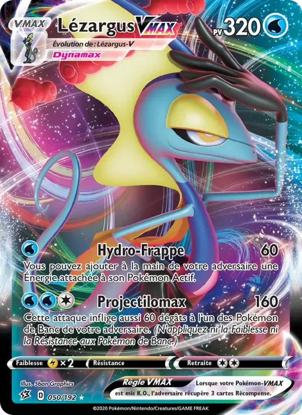 Carte Pokémon Lézargus VMAX #50 — Clash des Rebelles