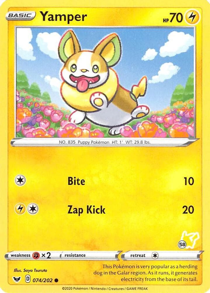 Yamper #074 Stamp V1 — Sword & Shield